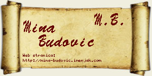 Mina Budović vizit kartica